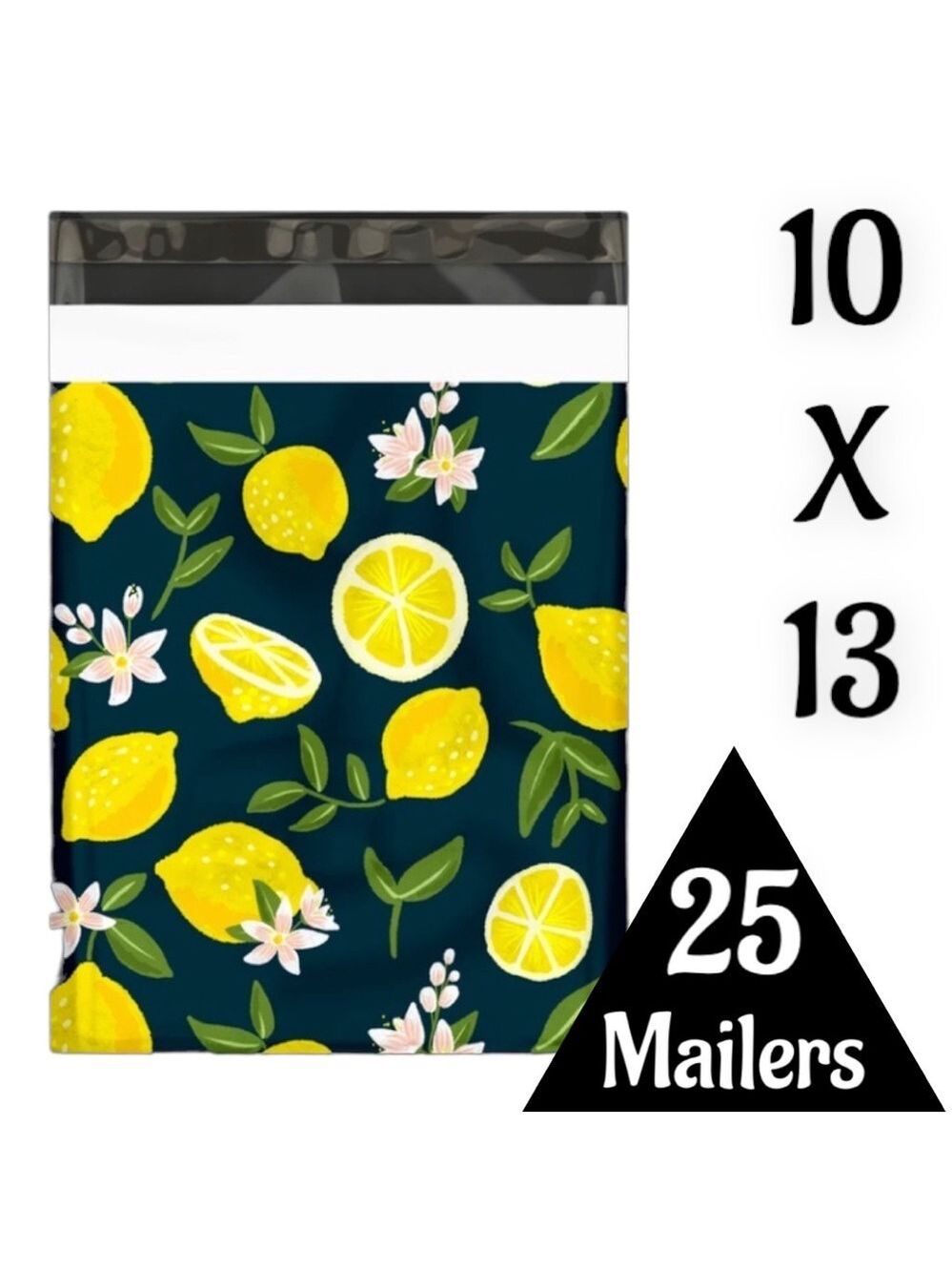 25 10X13 Poly Mailers Lemon and Blossoms Shipping Envelopes Bags PRICE IS FIRM - Picture 9 of 15